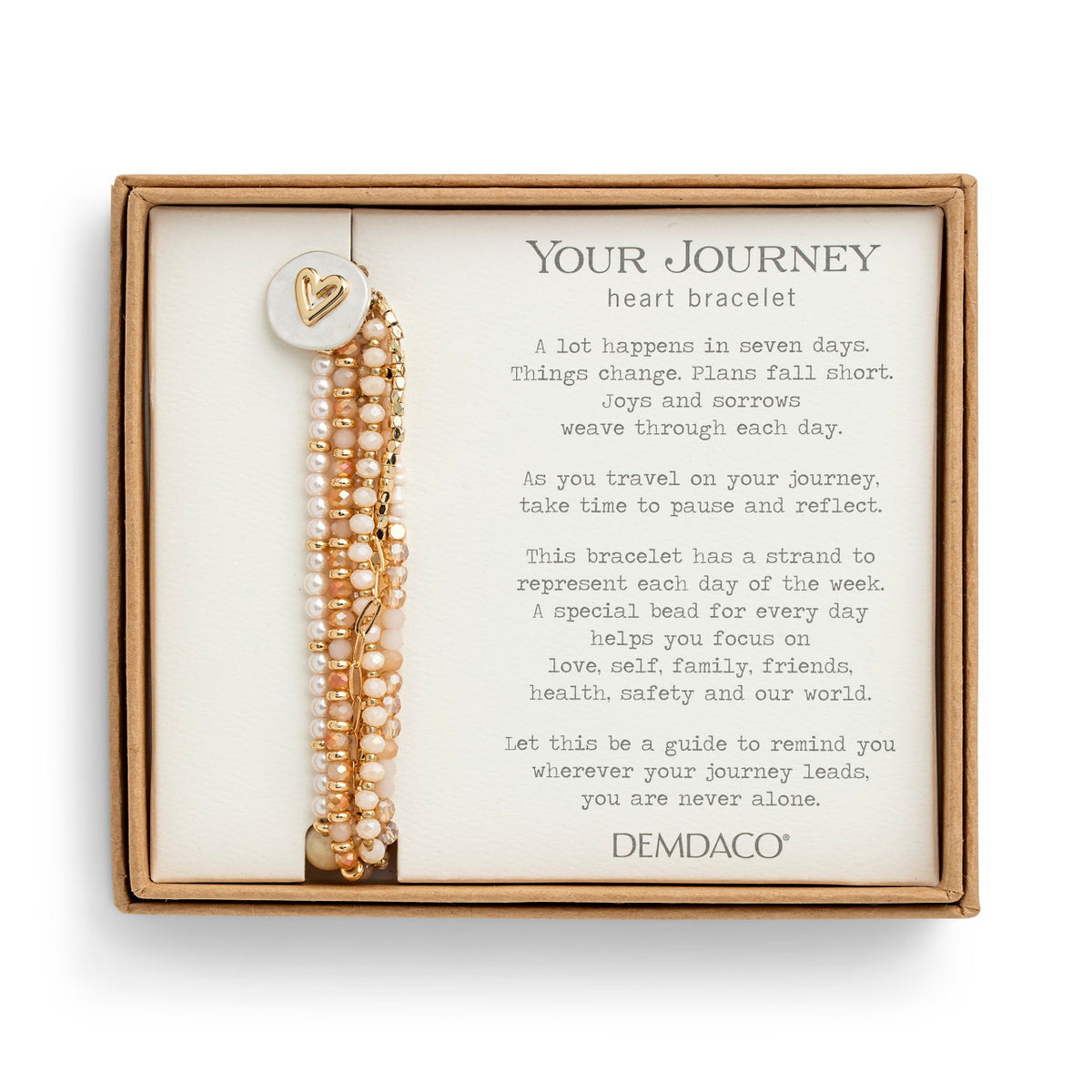 Your Journey Heart Bracelet | Gold