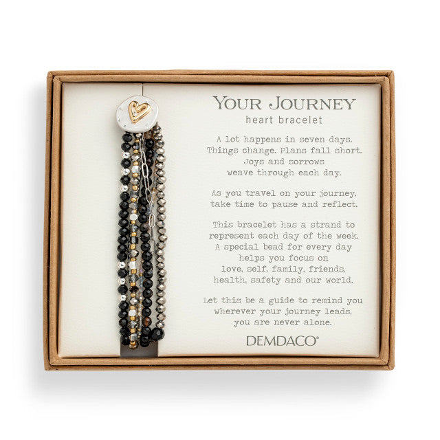 Your Journey Heart Bracelet | Black