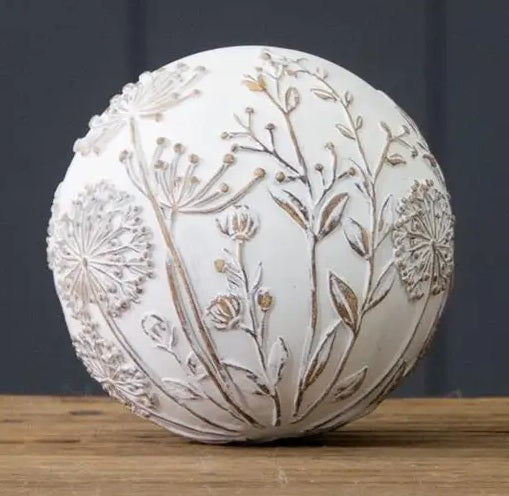 Carved Floral Orb