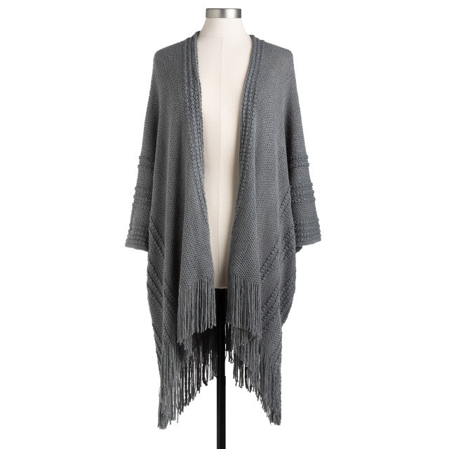 Knit Shawl | Charcoal