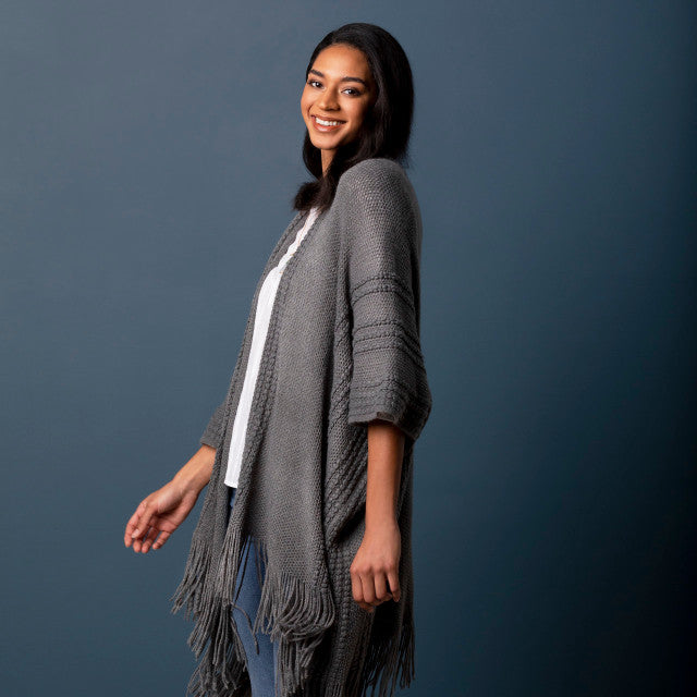 Knit Shawl | Charcoal