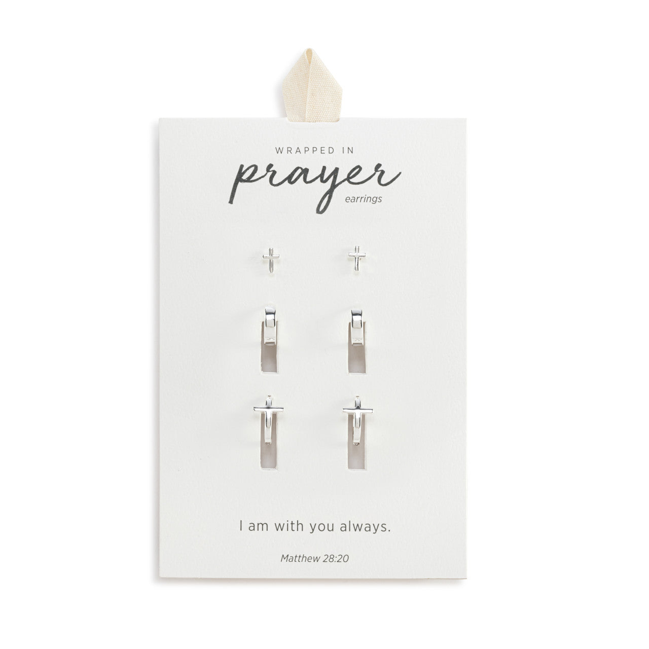 Cross Earrings | Gold or Silver | Wrapped in Prayer