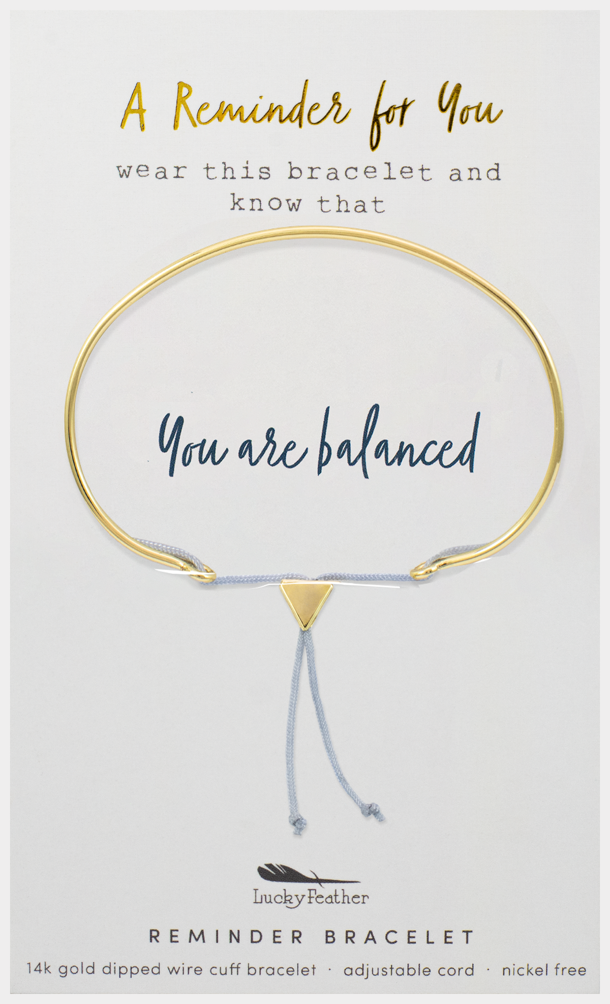 You Are Balanced | Reminder Bracelet