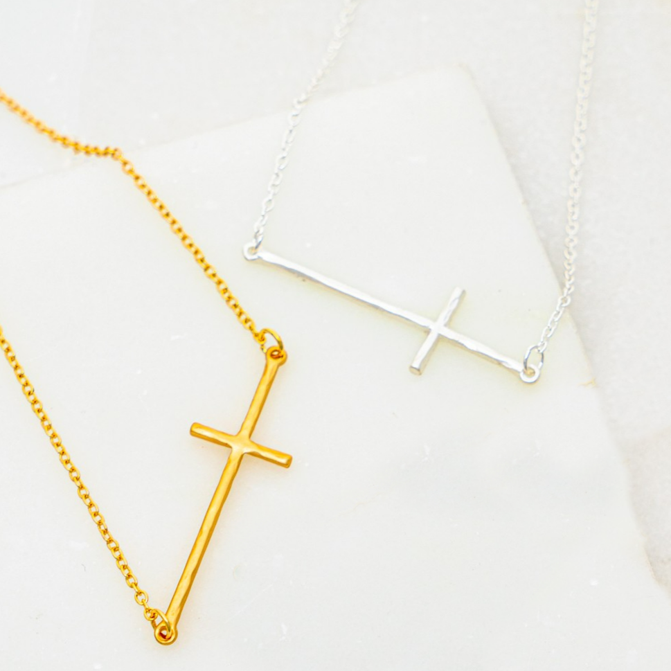 Cross Necklace | Gold &amp; Silver