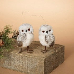 Fuzzy Snow Owl | Ornament