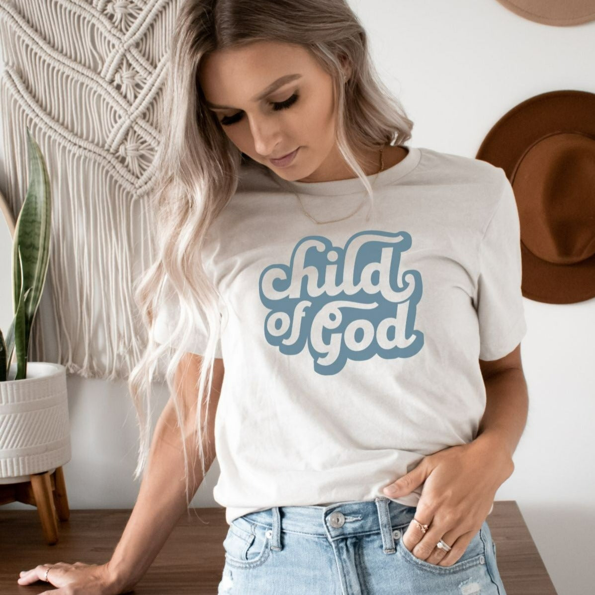 Child of God | Ladies Graphic Tee | Grey