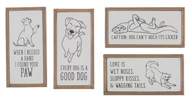 Wood Frame Dog Sign