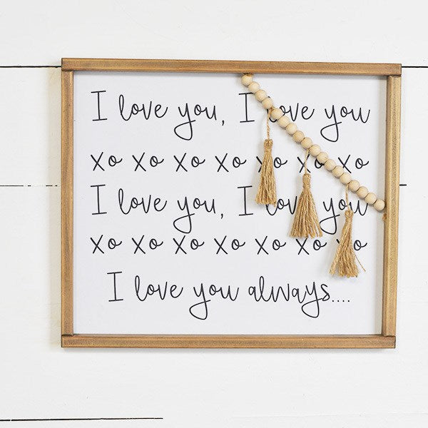 I Love You Always Beaded | Framed Art