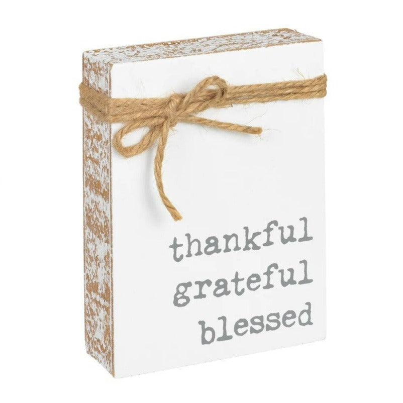 Thankful, Grateful, Blessed | Sitter Block