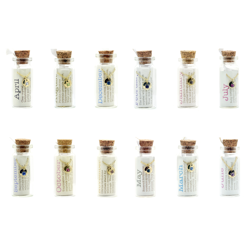 Birthstone Necklace in a Bottle