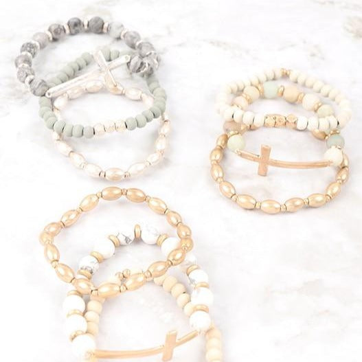 Beaded Cross Bracelet