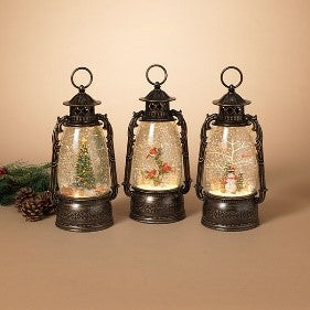 Lantern Spinning Snow Globe | Battery Operated