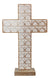 Cross | Whitewashed Carved Wood