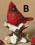 Cardinal Figurine on Snowy Branch | 3"