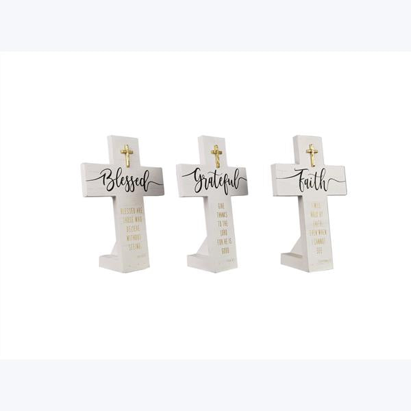 Sentiment Tabletop Cross | Wood