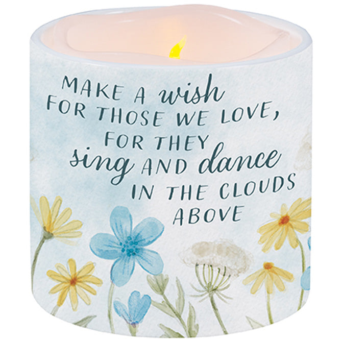 Make a Wish | Memorial Battery Candle &amp; Holder