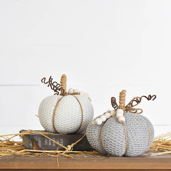 Knit Beaded Pumpkin | Fabric