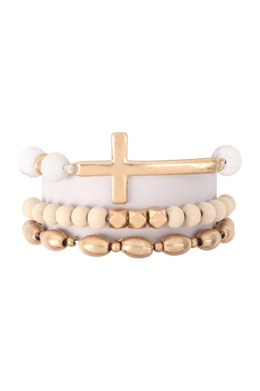 Beaded Cross Bracelet