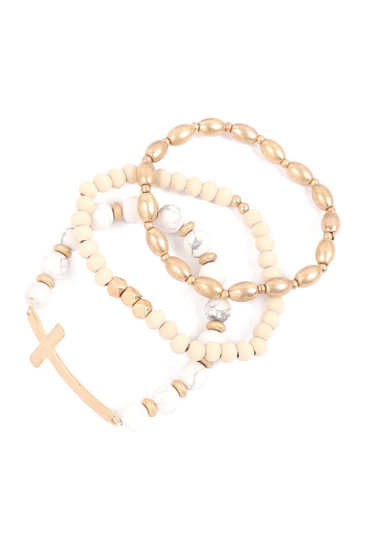 Beaded Cross Bracelet