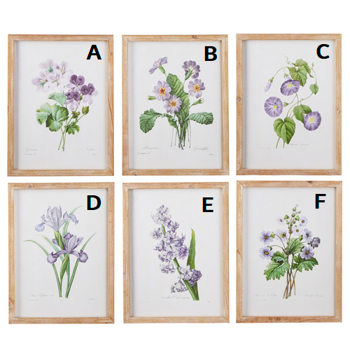 Purple Floral Framed Prints | 15.75&quot;
