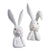 Thinking Bunny Bust | White | 10.25"