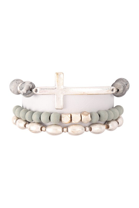 Beaded Cross Bracelet