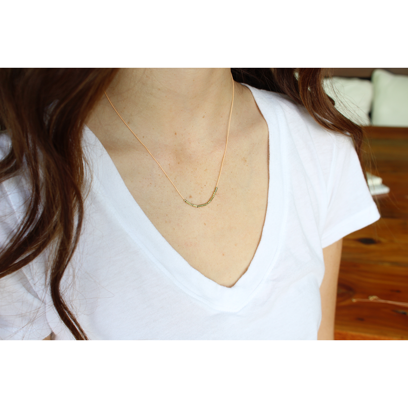 CRAFTED BY CITRUS | Custom Jewelry | Pearl Morse Code Necklace – Citrus