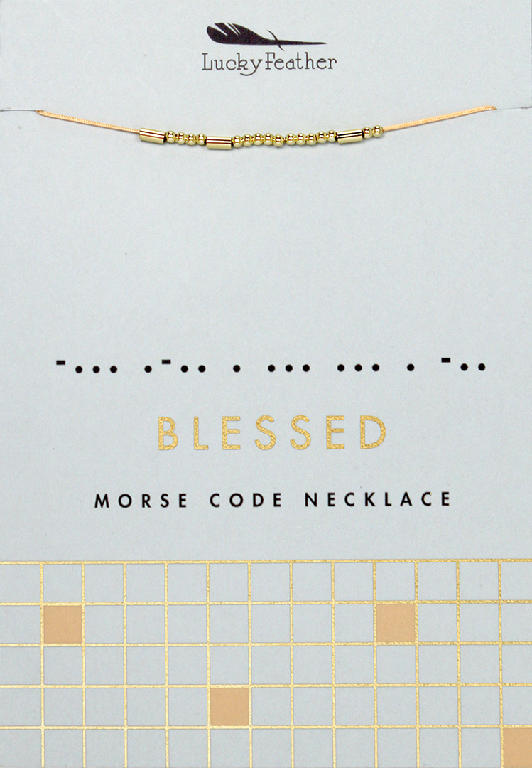Blessed | Morse Code Necklace