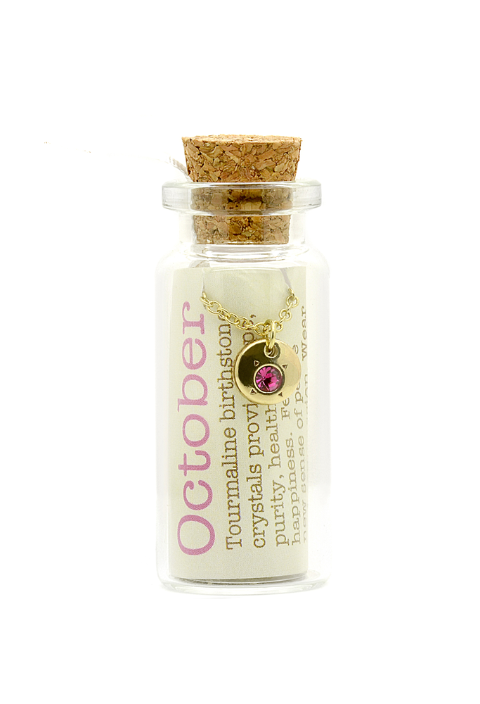 Birthstone Necklace in a Bottle