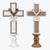 Wood Holiday Beaded Pedestal Cross