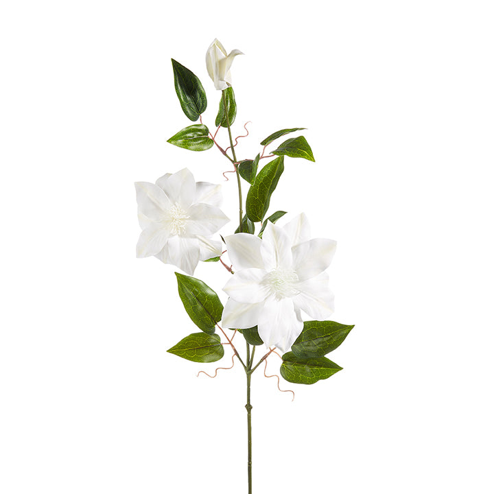 Clematis Spray | White | 33&quot;