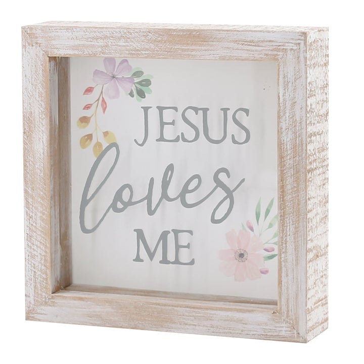 Jesus Loves Me Framed Sign