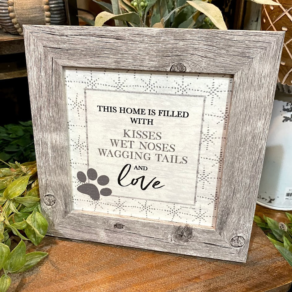 Kisses, Wet Noses &amp; Wagging Tales | Framed Art