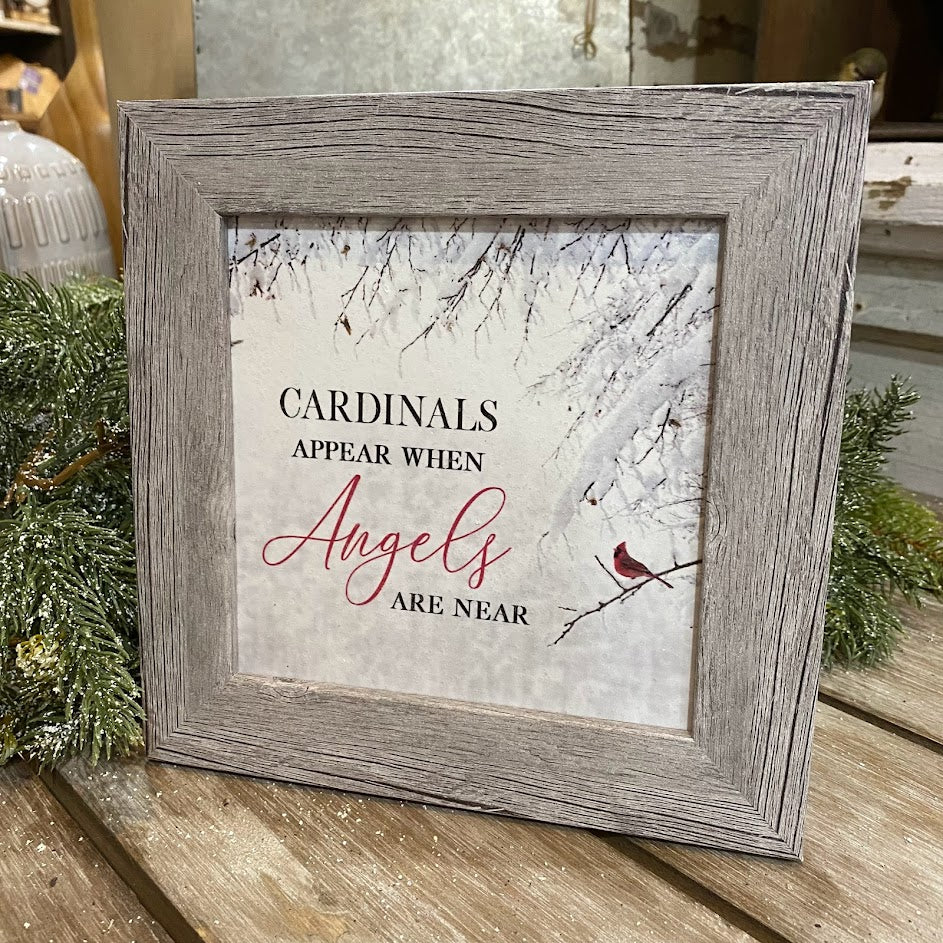 Cardinals Appear When Angels Are Near | Framed Art