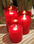 Glass Vase Candle | Red | Battery Operated
