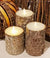 Flicker Flame Candle | Brown Birch | Battery Operated | 5,6,7"
