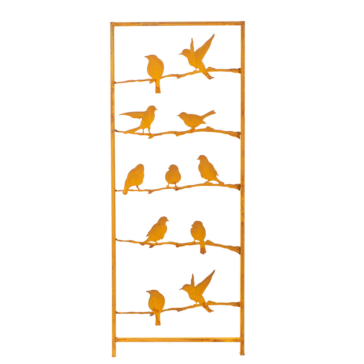 Birds on a Wire Trellis | Metal