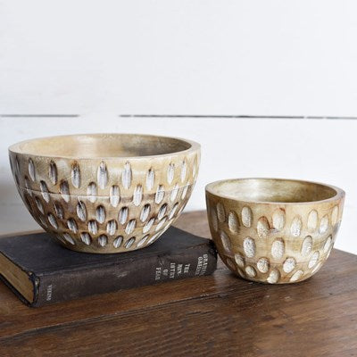 Carved Petal Bowl | Wood