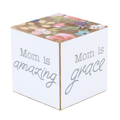 Blessed Mom Floral Cube