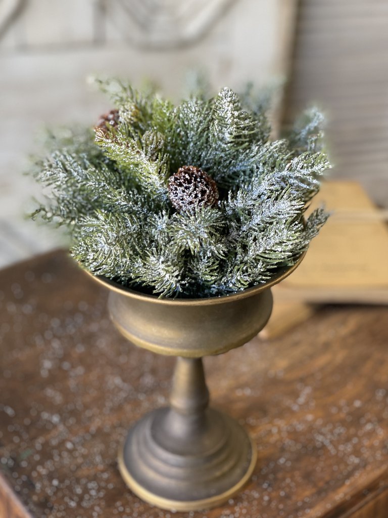 Frosted White Spruce Half Sphere | 8&quot;