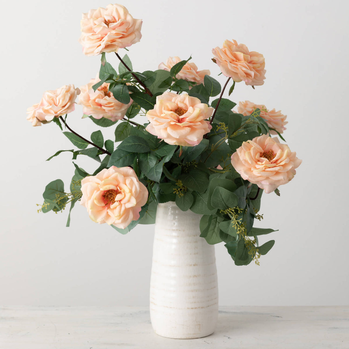 Cream Glazed Vase  | 11.5&quot;