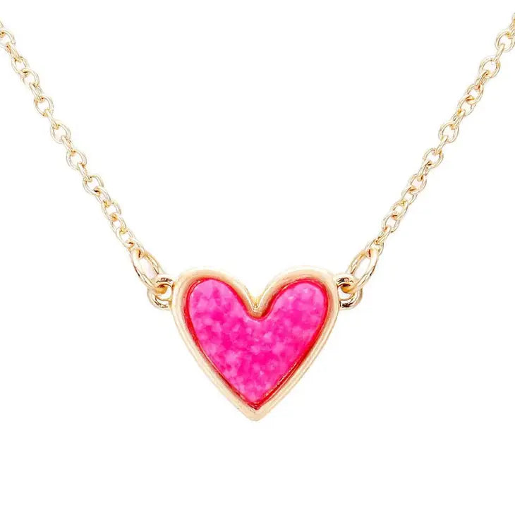 Sparkle Heart | Pink | Necklace