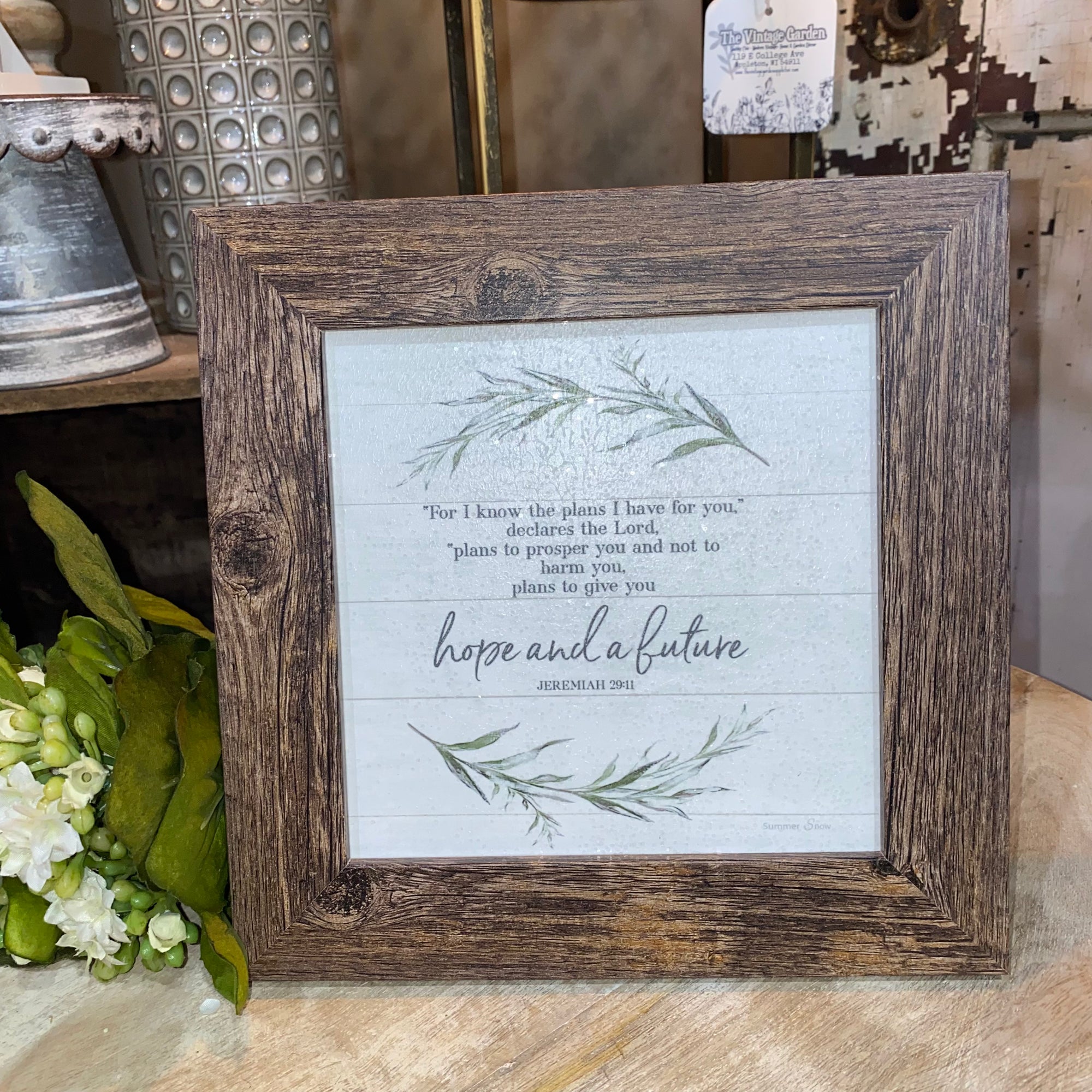 Hope & Future | Jeremiah 29:11 | Framed Art