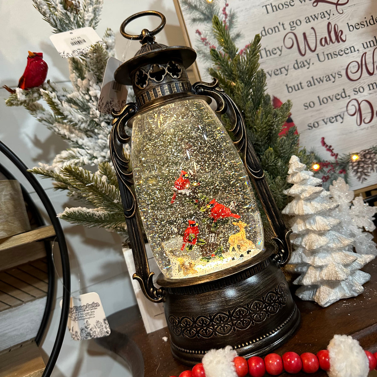 Lantern Spinning Snow Globe | Battery Operated