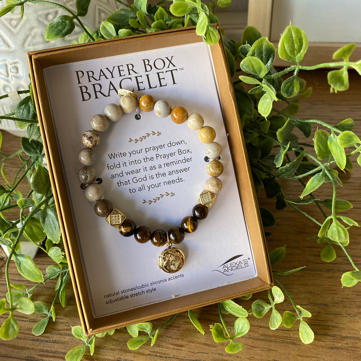 Prayer Box Bracelet | Natural Stone