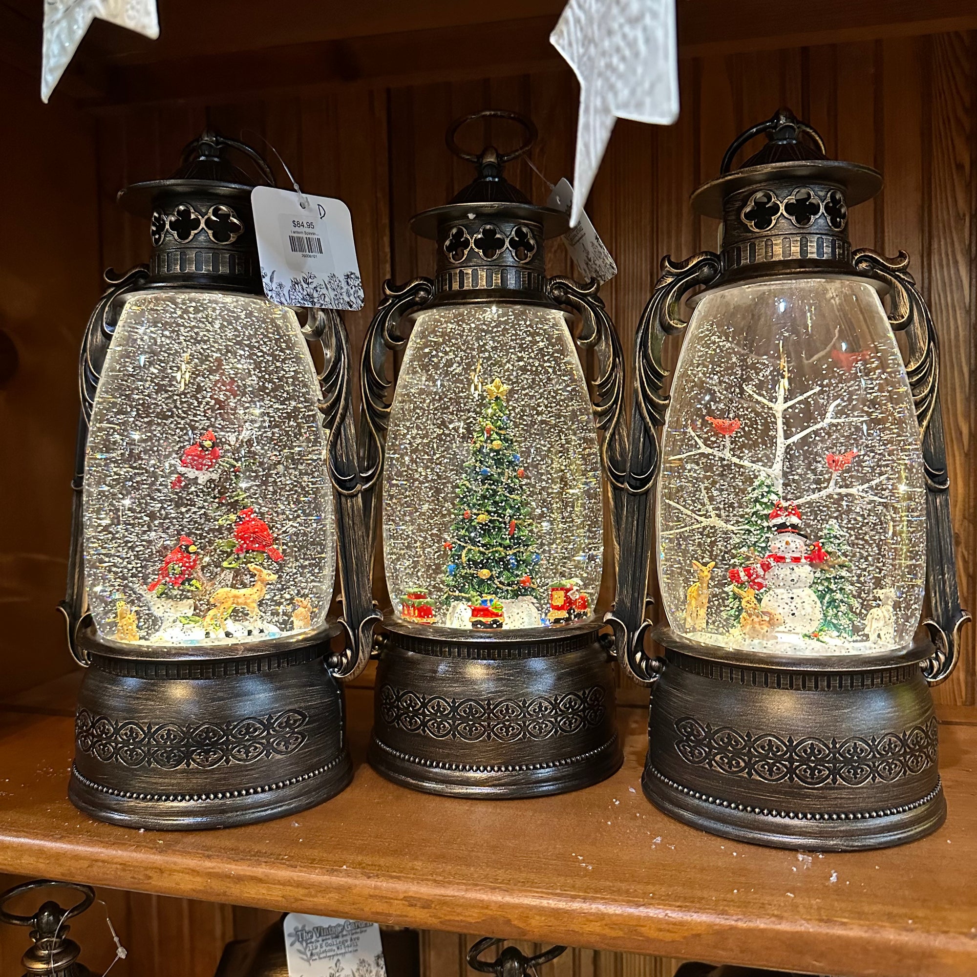 Demdaco Snow Globe - Lit Snowman & Cardinals