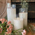 Glass Vase Candle | White | Battery Operated | 4x8, 10, 12"
