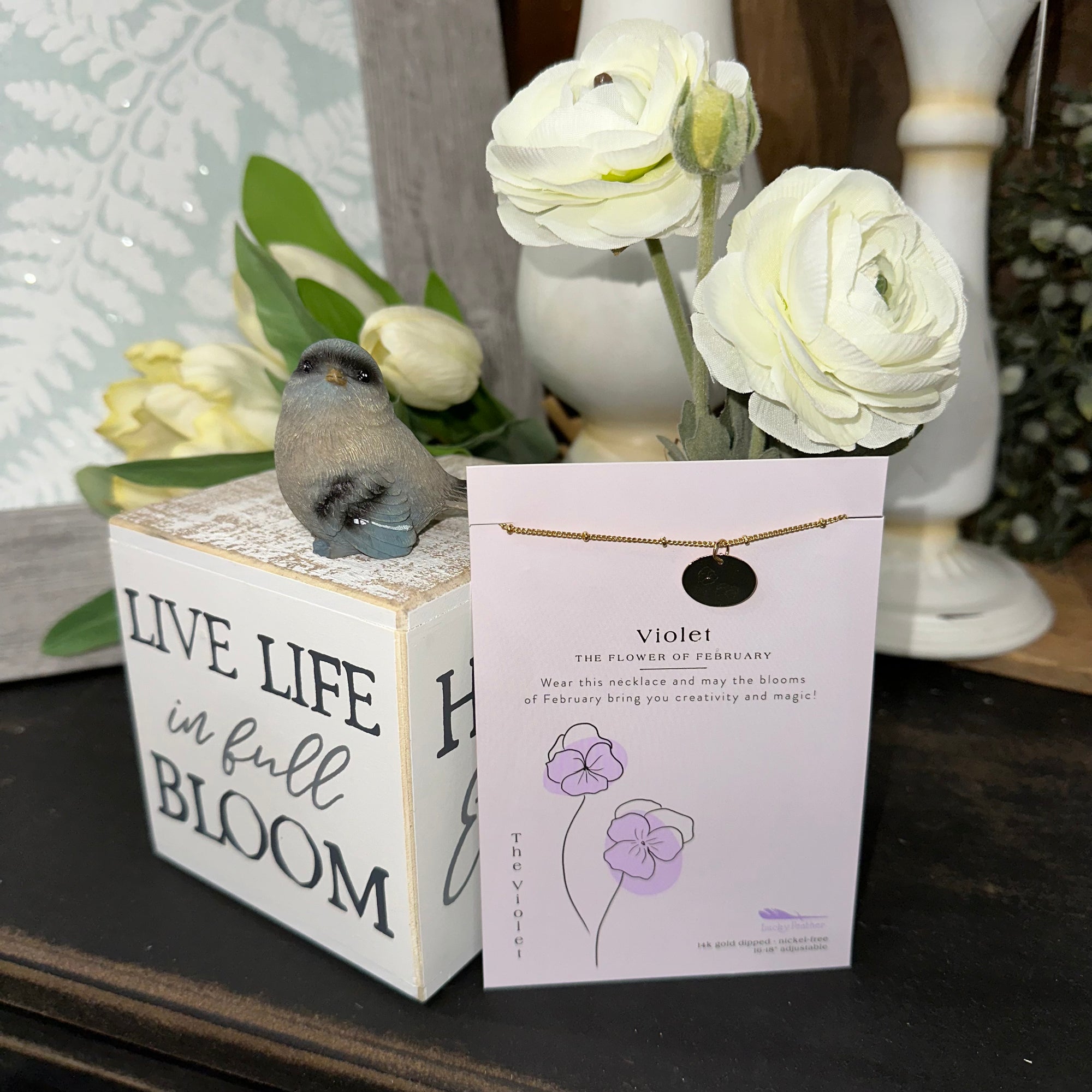 Flower Necklace Birthday {Gift Box} - The Vintage Garden