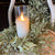 Glass Vase Candle | White | Battery Operated | 2x6"