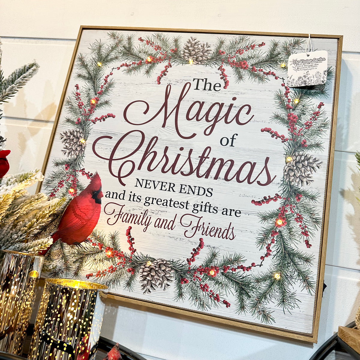 Magic of Christmas Cardinal Wall Art | Battery Operated